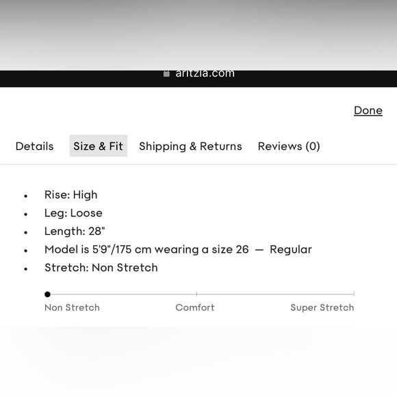 Aritzia Denim Forum - The BF High Rise Loose Jeans 28L in Black - Picture 8 of 8